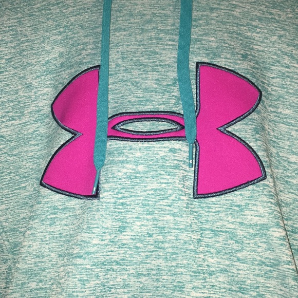 Turquoise and purple under armour hoodie - Picture 2 of 3